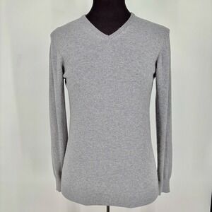 Emi Maglia Wool/Cashmere Gray Long Sleeve V Neck Sweater Mens XS‎ Made In Italy